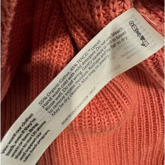 Eileen Fisher Small Raglan Sleeve Mock Neck Boxy Knit Sweater Pink - Picture 3 of 3